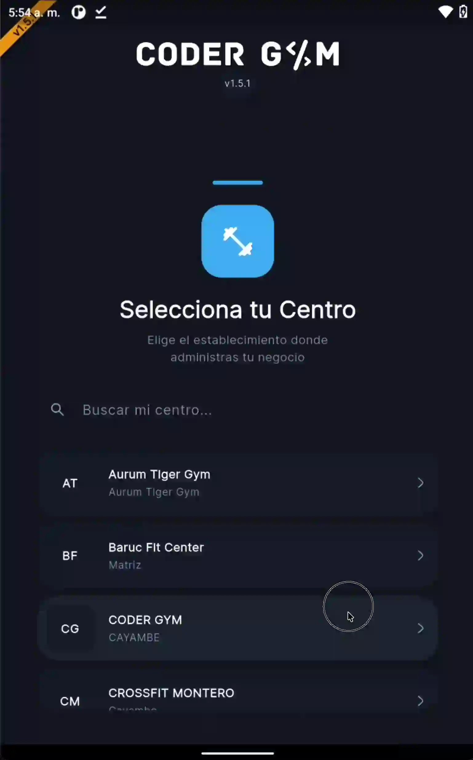 Selecciona tu centro fitness