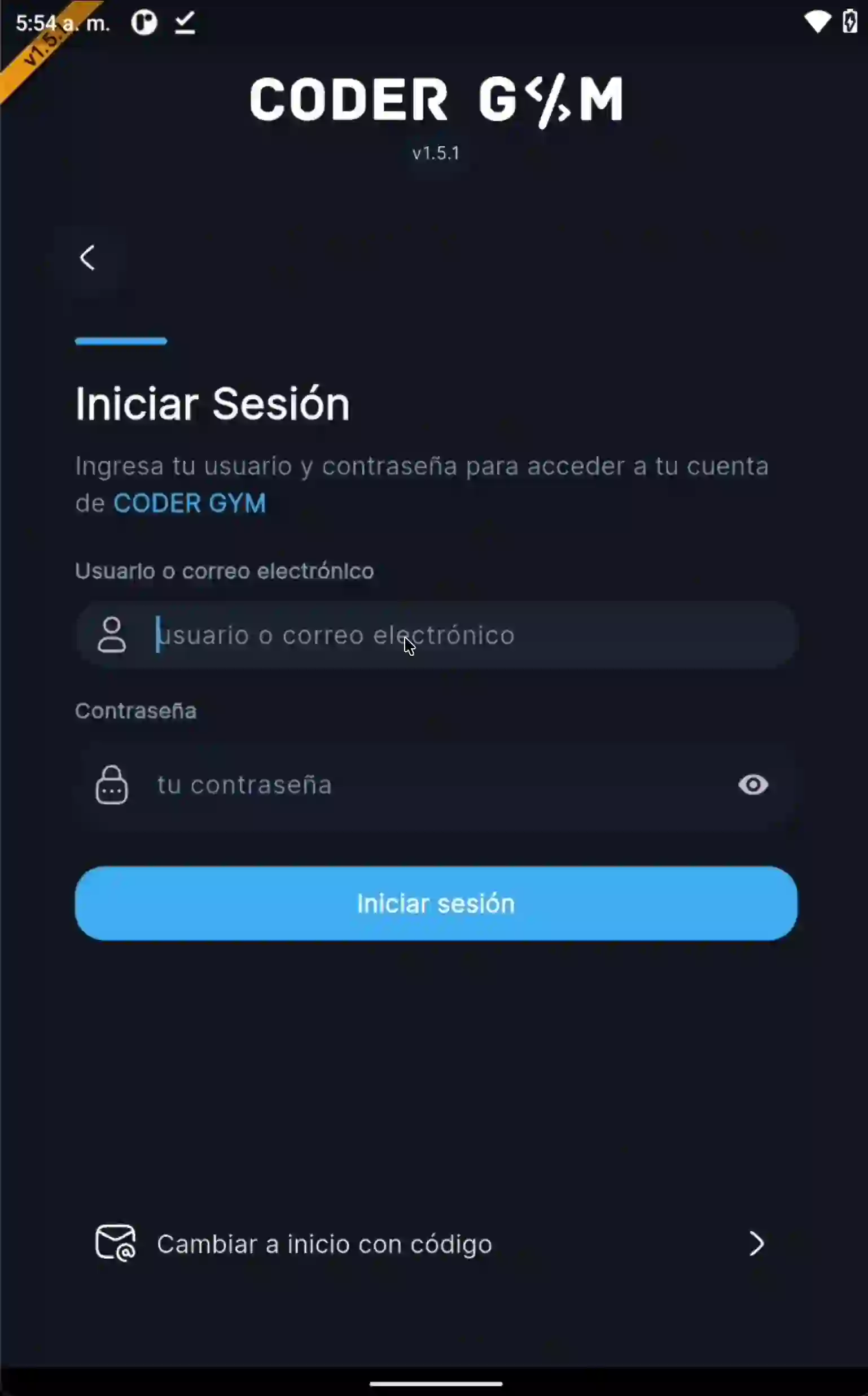 Pantalla de inicio de sesión con contraseña